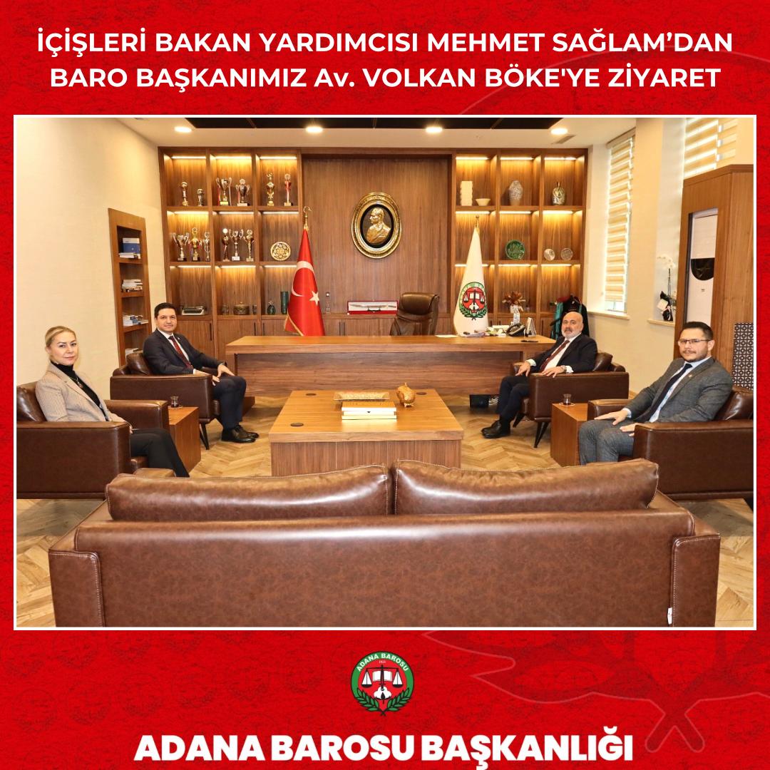 İÇİŞLERİ BAKAN YARDIMCISI MEHMET SAĞLAM’DAN BARO BAŞKANIMIZ Av. VOLKAN BÖKE'YE ZİYARET