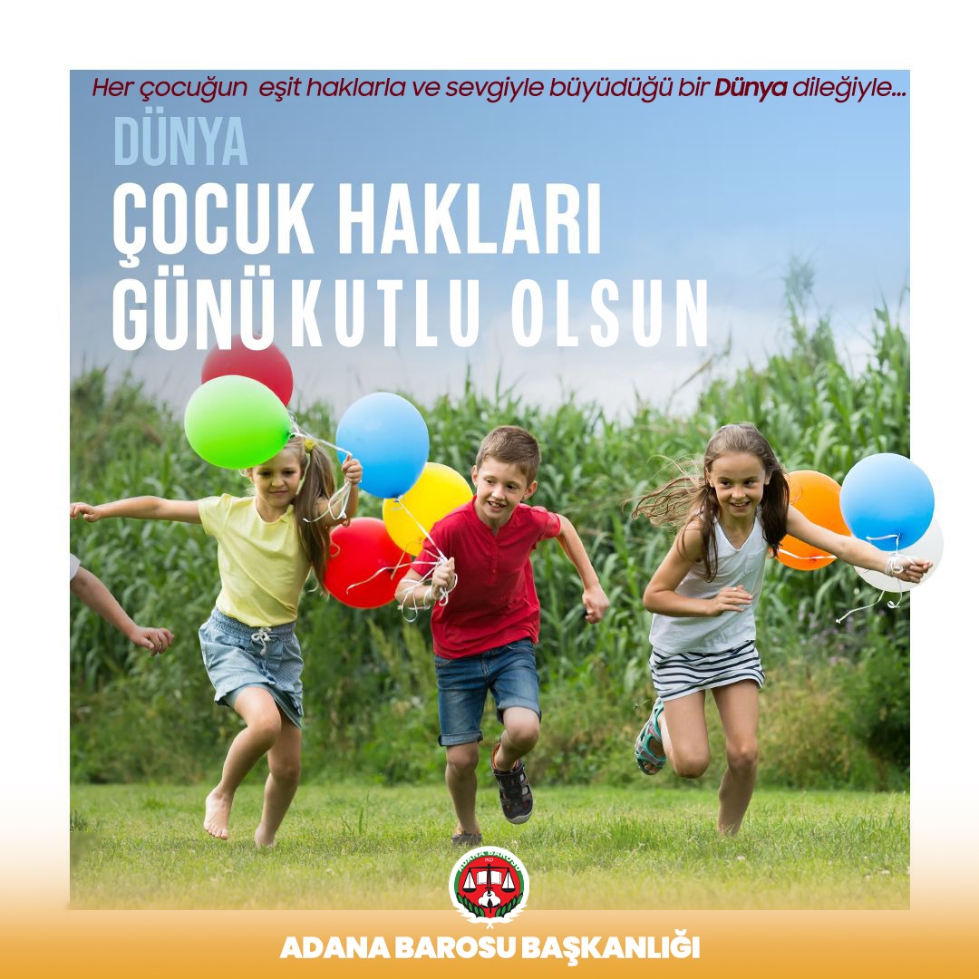 20 KASIM DÜNYA ÇOCUK HAKLARI GÜNÜ KUTLU OLSUN