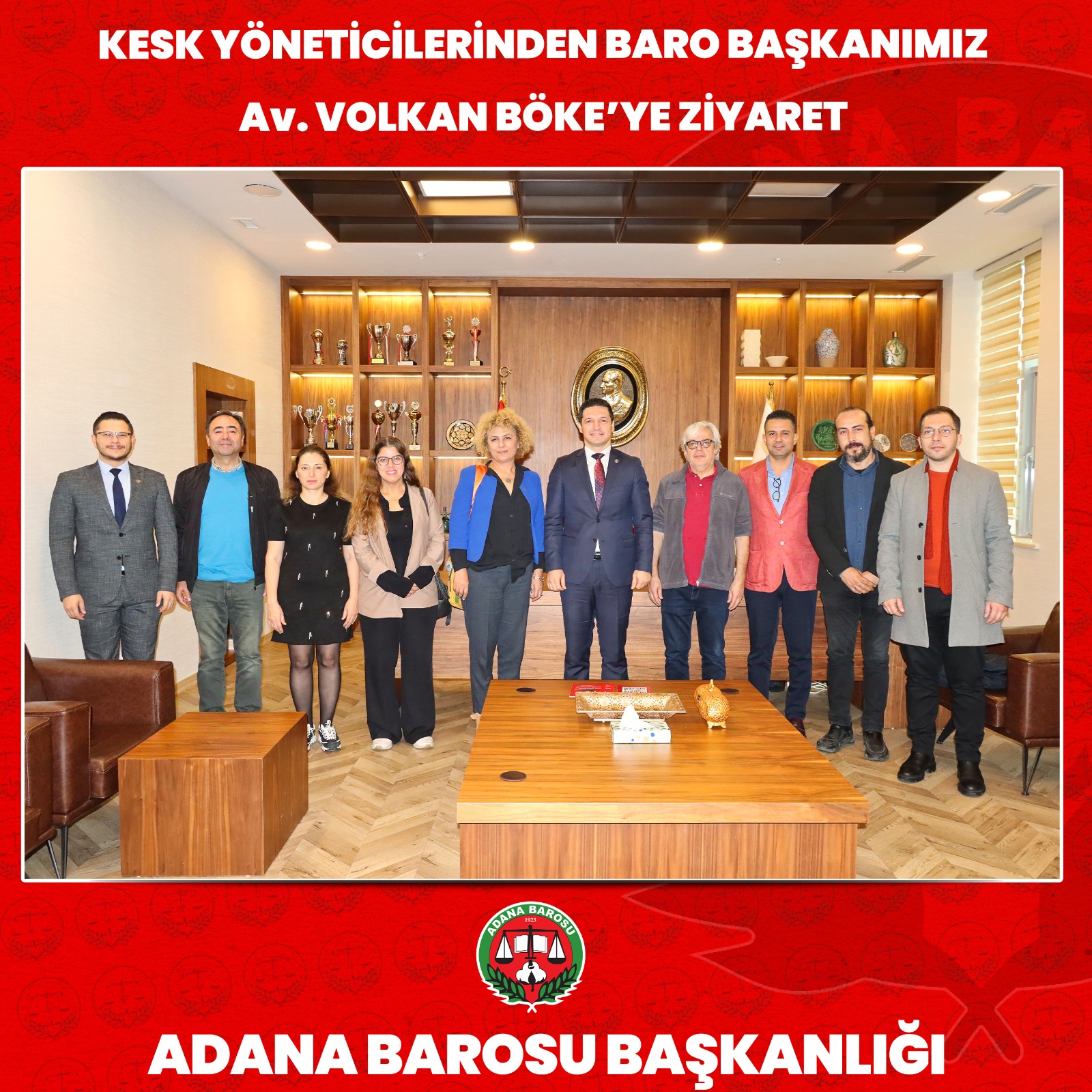 KESK YÖNETİCİLERİNDEN BARO BAŞKANIMIZ Av. VOLKAN BÖKE’YE ZİYARET