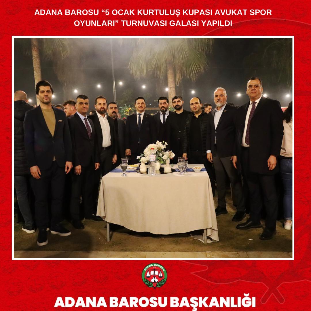 ADANA BAROSU “5 OCAK KURTULUŞ KUPASI AVUKAT SPOR OYUNLARI” TURNUVASI GALASI YAPILDI 
