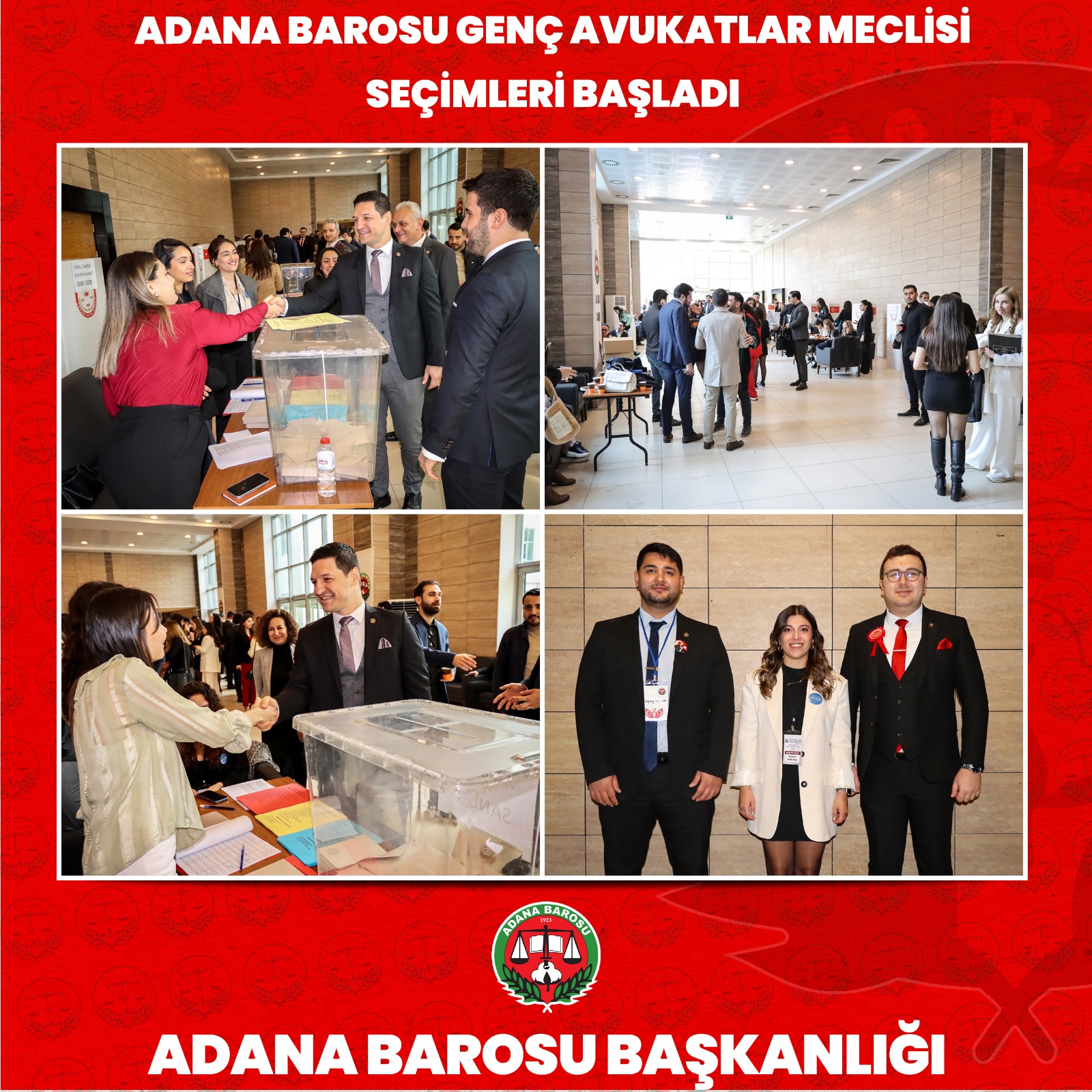 ADANA BAROSU GENÇ AVUKATLAR MECLİSİ SEÇİMLERİ BAŞLADI