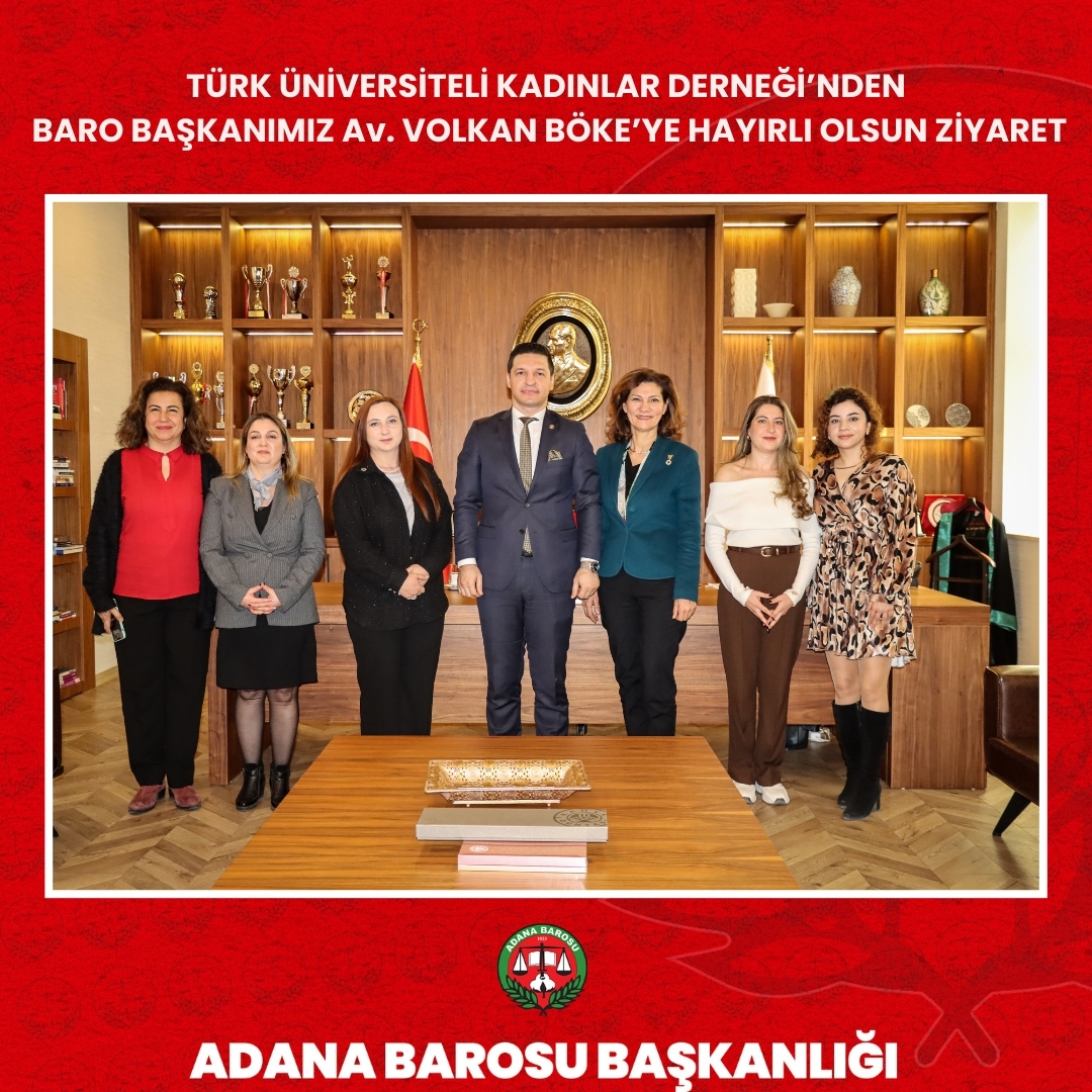 TÜRK ÜNİVERSİTELİ KADINLAR DERNEĞİ’NDEN BARO BAŞKANIMIZ Av. VOLKAN BÖKE’YE HAYIRLI OLSUN ZİYARETİ