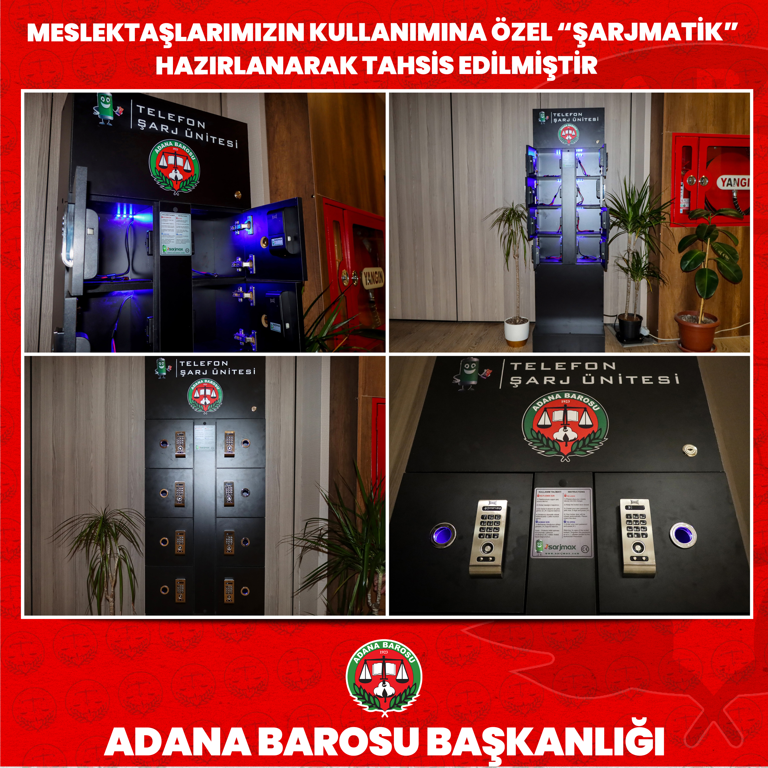 MESLEKTAŞLARIMIZIN KULLANIMINA ÖZEL “ŞARJMATİK” HAZIRLANARAK TAHSİS EDİLMİŞTİR
