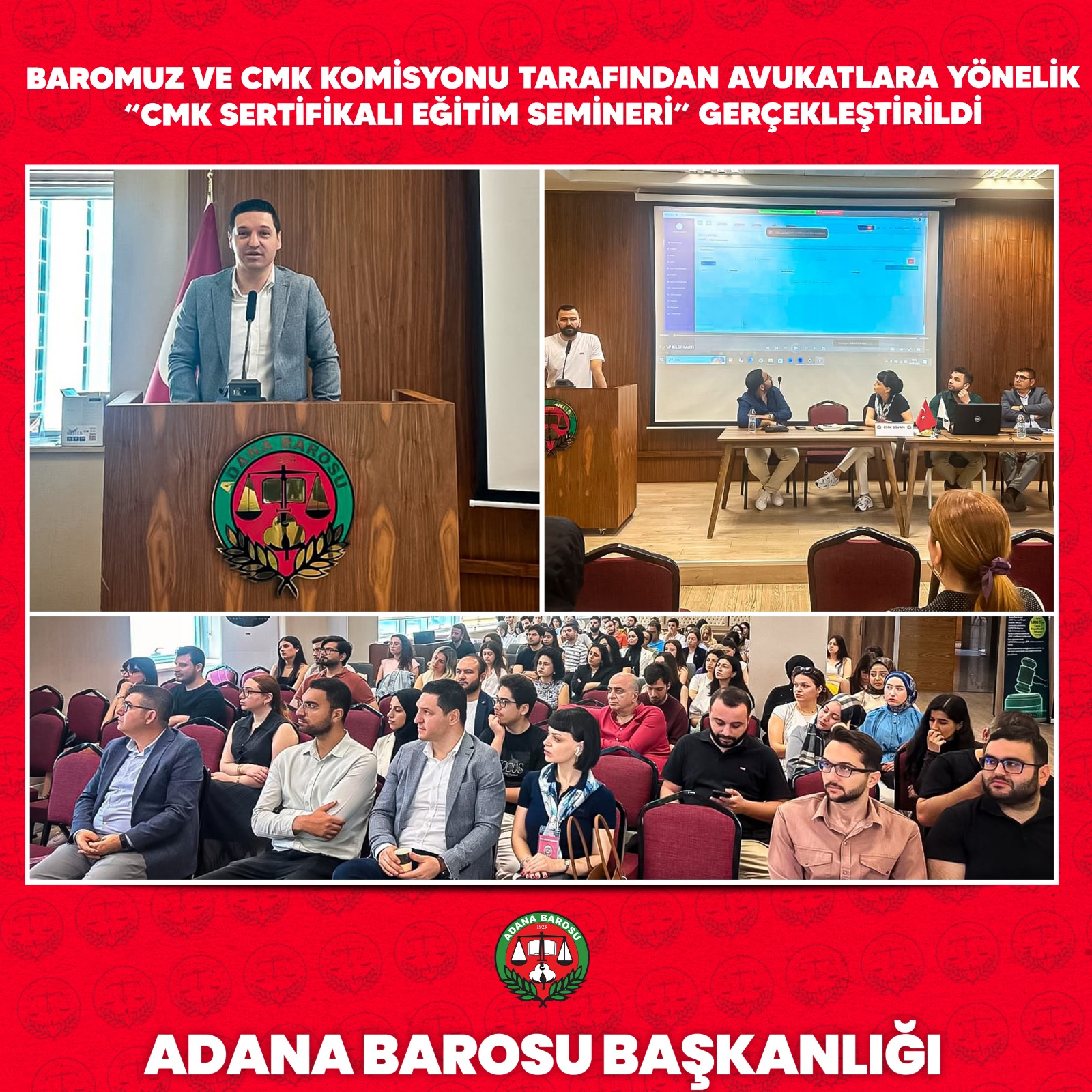 BAROMUZ VE CMK KOMİSYONU TARAFINDAN AVUKATLARA YÖNELİK “CMK SERTİFİKALI EĞİTİM SEMİNERİ” GERÇEKLEŞTİRİLDİ