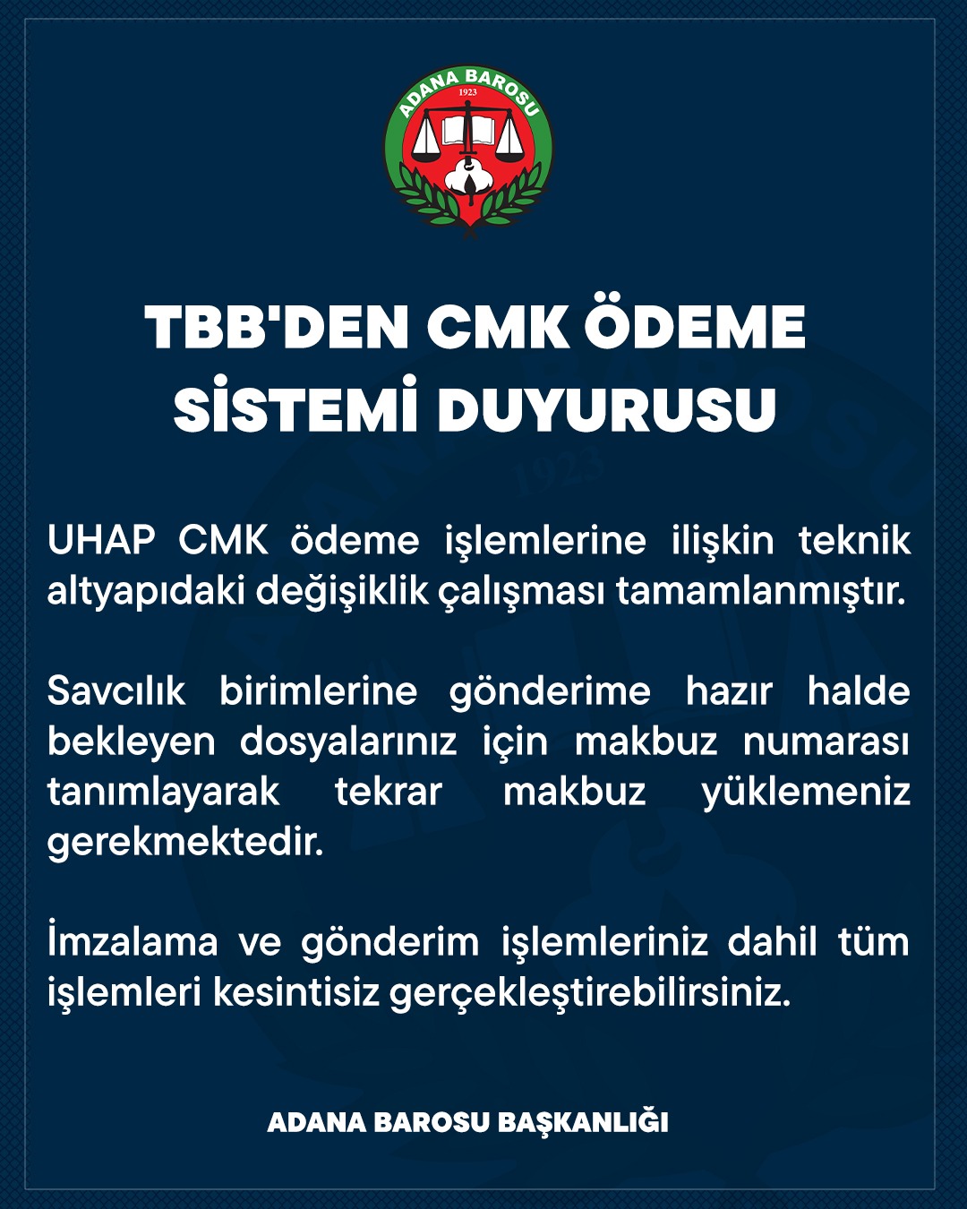 TBB'DEN CMK ÖDEME SİSTEMİ DUYURUSU