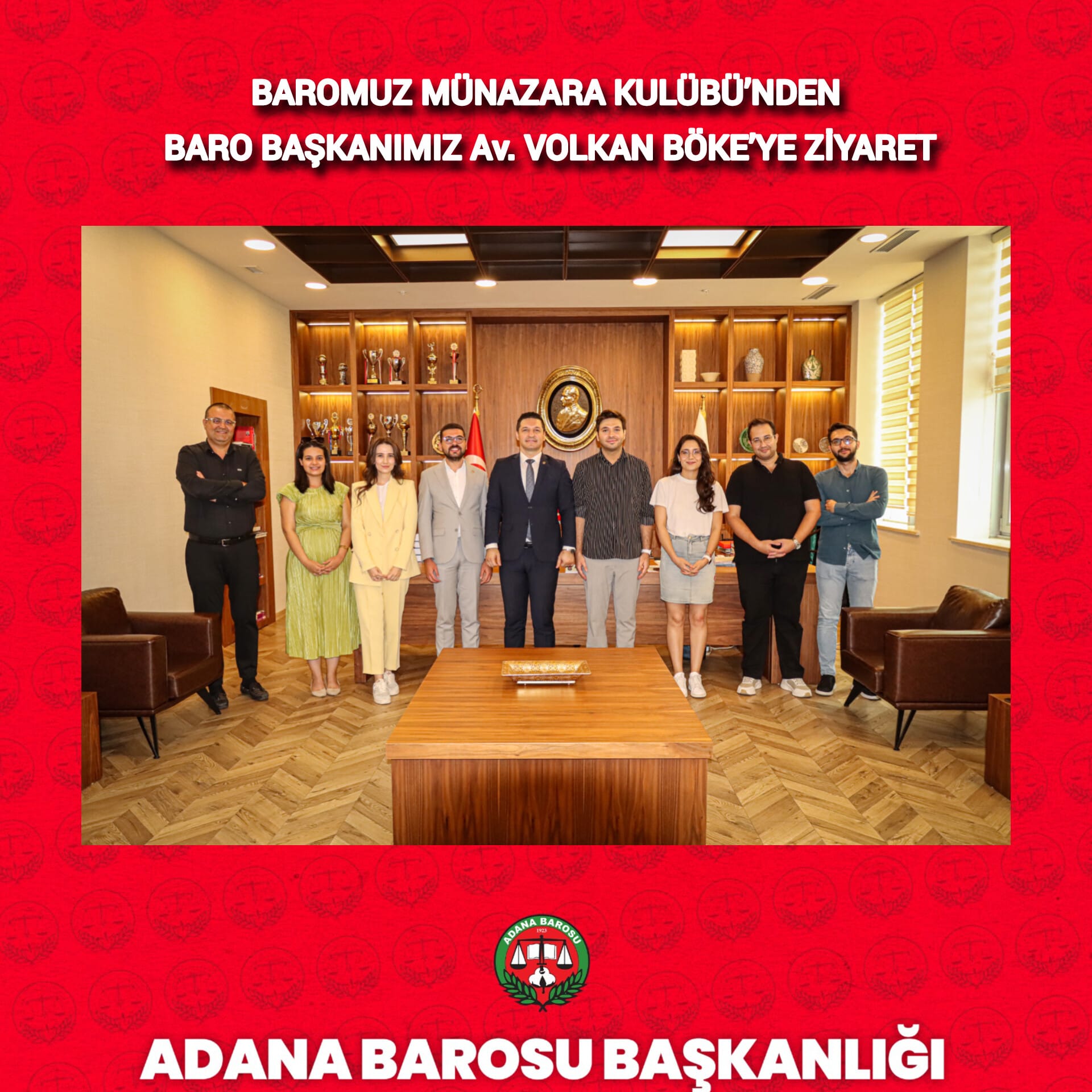 BAROMUZ MÜNAZARA KULÜBÜ’NDEN BARO BAŞKANIMIZ Av. VOLKAN BÖKE’YE ZİYARET