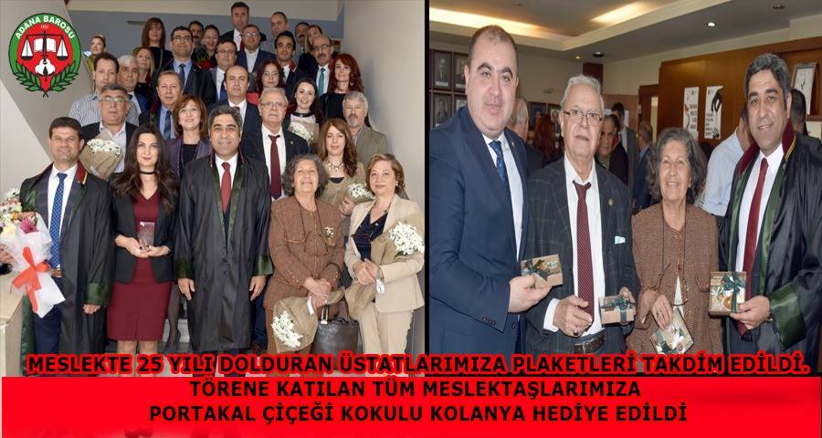 MESLEKTE 25 YILI DOLDURAN ÜSTATLARIMIZA PLAKETLERİ SUNULDU.