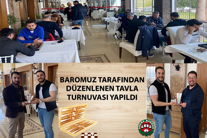 BAROMUZ TARAFINDAN DÜZENLENEN TAVLA TURNUVASI YAPILDI