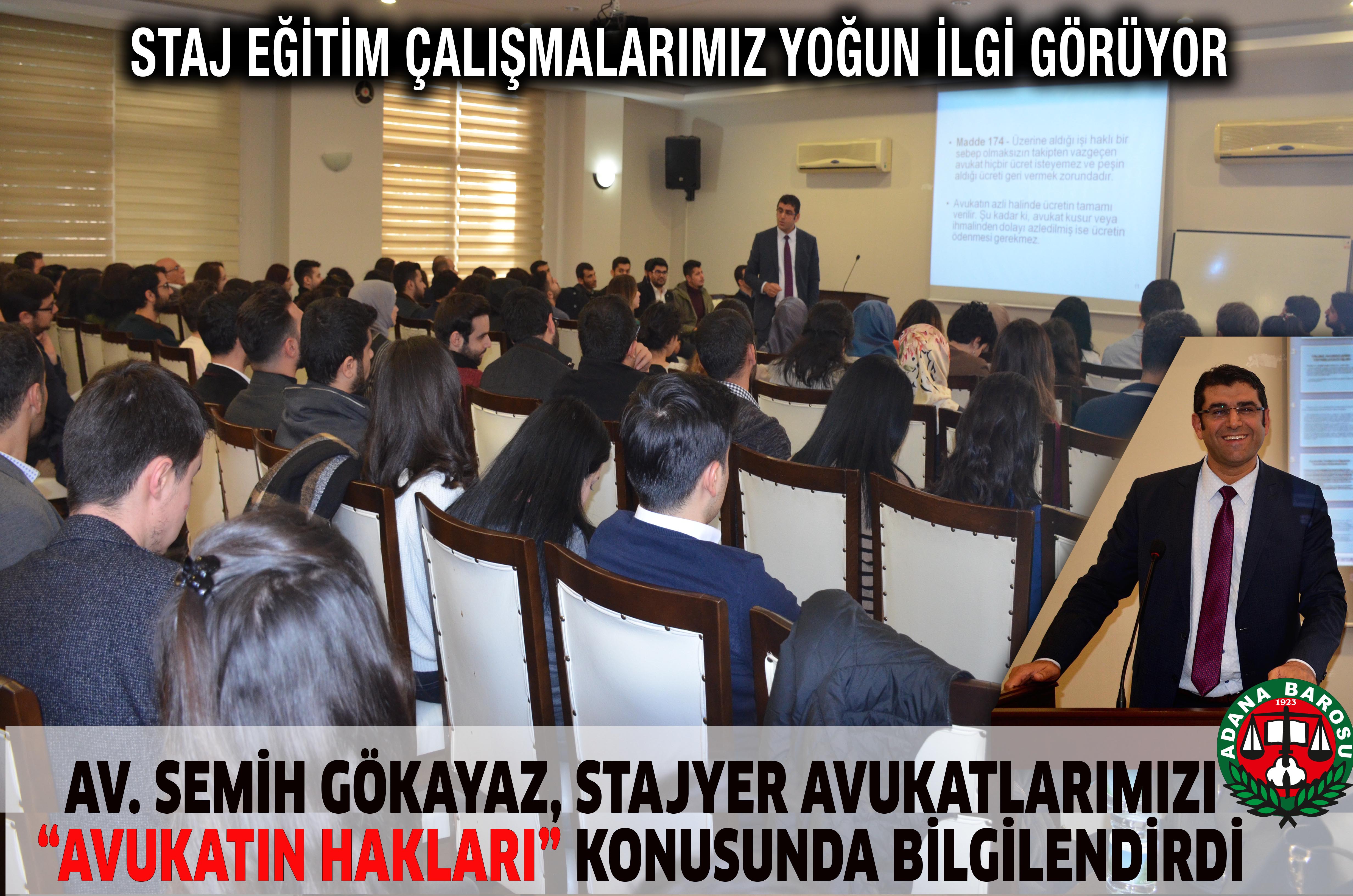 STAJ EĞİTİM ÇALIŞMALARIMIZ YOĞUN İLGİ GÖRÜYOR (17.01.2018)