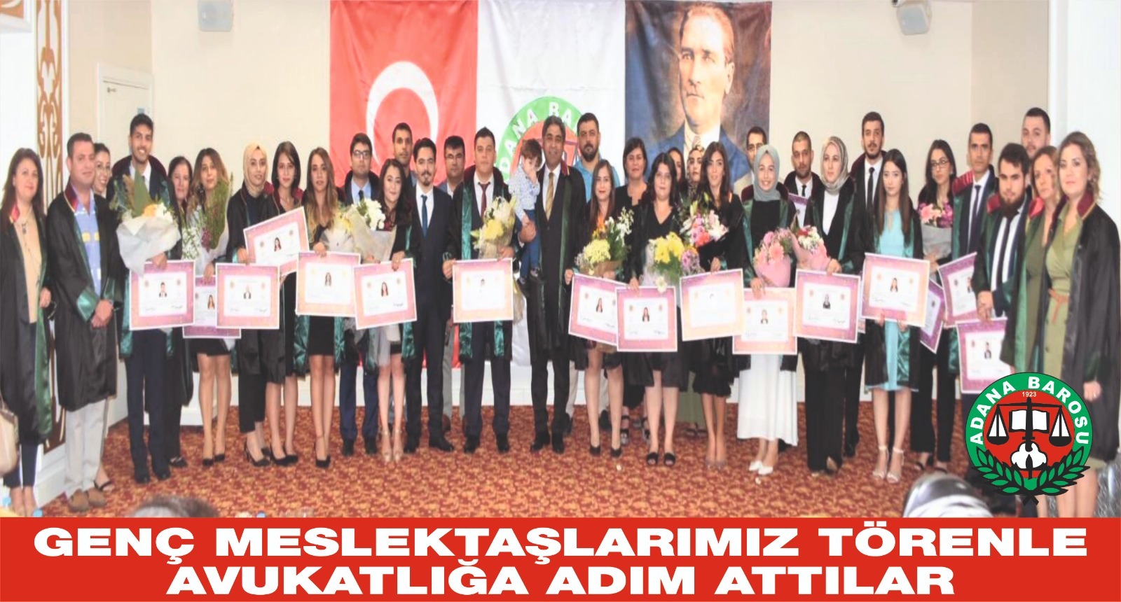 GENÇ MESLEKTAŞLARIMIZ TÖRENLE AVUKATLIĞA ADIM ATTILAR